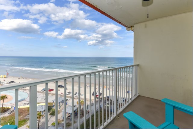 Balcony with 2 Polywood Pub Chairs -Sunrise coffee spot with endless ocean views