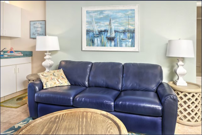 Ocean Jewels Oceanfront 1 Bedroom sofa