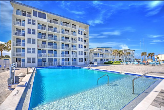 Relax at the pool deck Oceanfront pool area